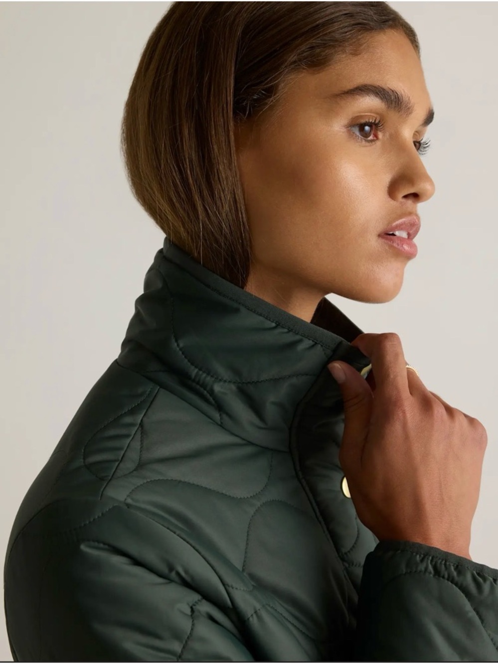 Quince Quilted Dark Green Puffer Jacket - Picture 6 of 8